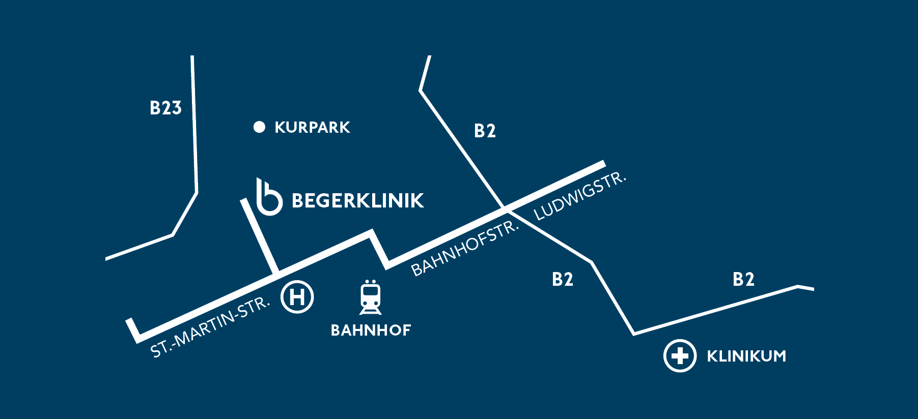 Klinik Dr. Beger - Anfahrtsplan